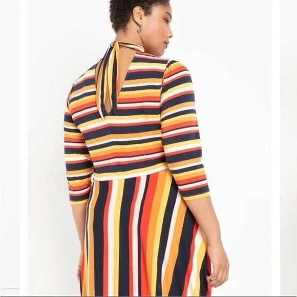 ELOQUII ELEMENTS Stripe Fit And Flare Dress size 20 - Picture 13 of 13